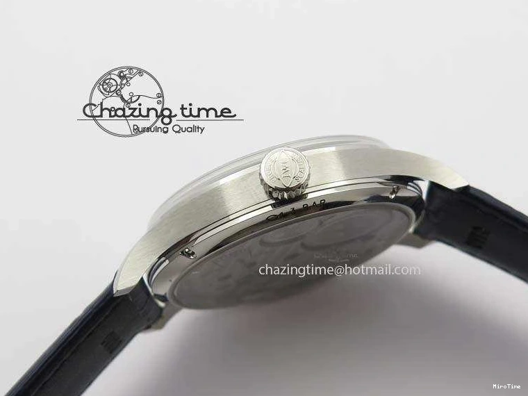 MIROTIME 1227 ZeroBulk Portuguese IW5444 SS Blue Dial On Blue Leather Strap A 7255